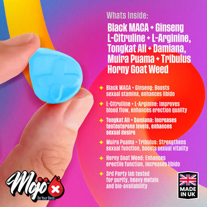 Mojo Grow Mens Male Libido Maca Root Black Best Sexual Drive Health Erectile Dysfunction Gummies 4